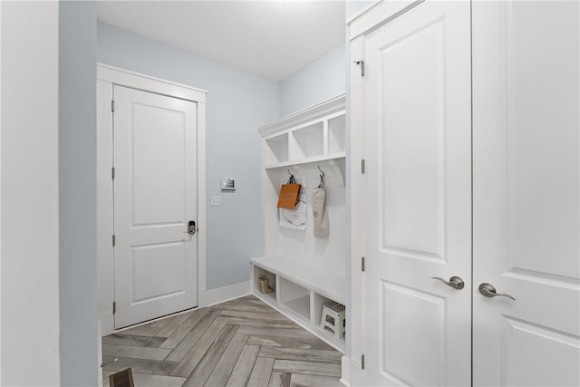 mudroom with baseboards