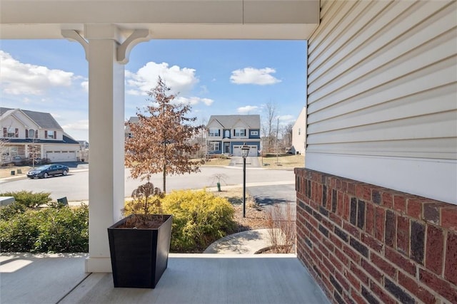 exterior space with a residential view