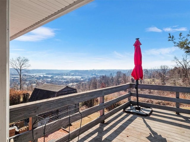 view of wooden deck