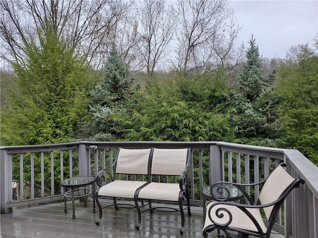 1921 Garrick Dr, Churchill Boro, PA 15235 - wooden terrace with a view of trees
