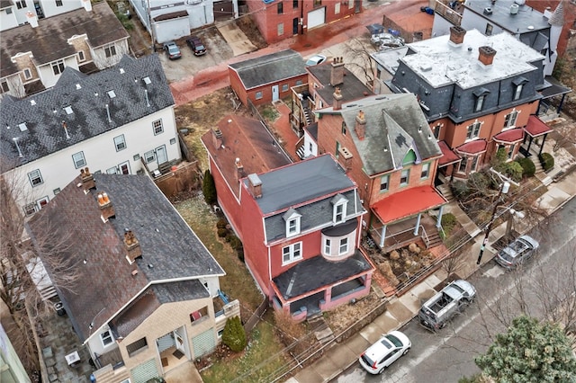 bird's eye view featuring a residential view