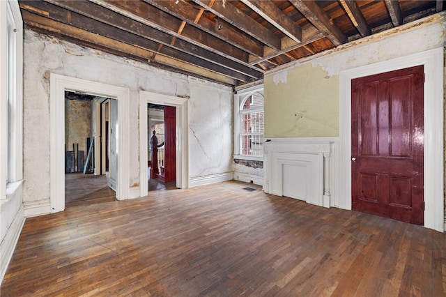 interior space featuring wood-type flooring