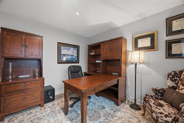 home office featuring baseboards