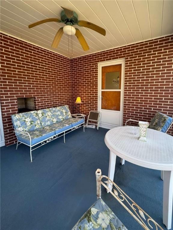 720 Dogwood Ln, Hermitage, PA 16148 - view of patio / terrace with ceiling fan