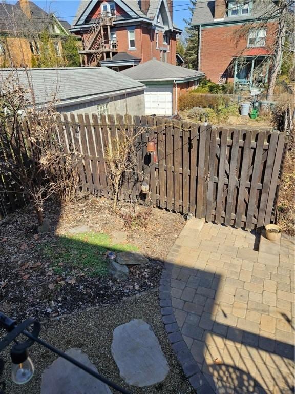 view of yard featuring fence private yard