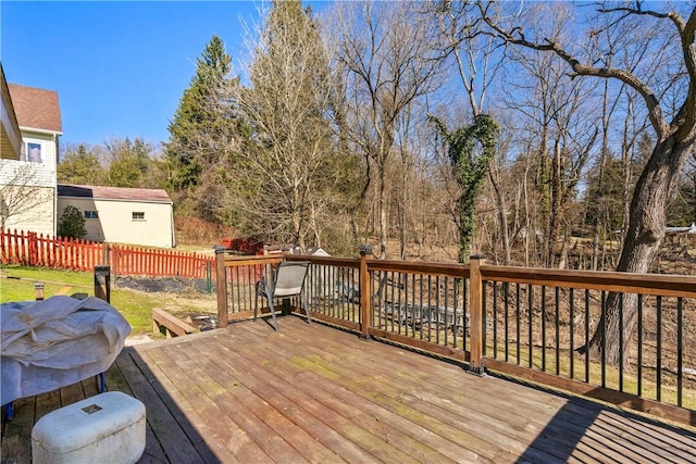 deck with fence