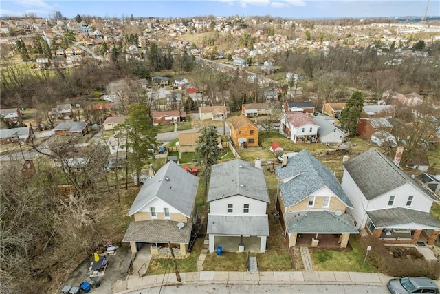 aerial view featuring a residential view