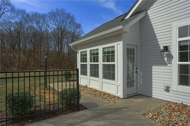 view of patio with fence