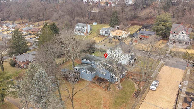 aerial view with a residential view