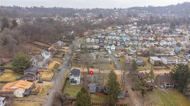 bird's eye view featuring a residential view