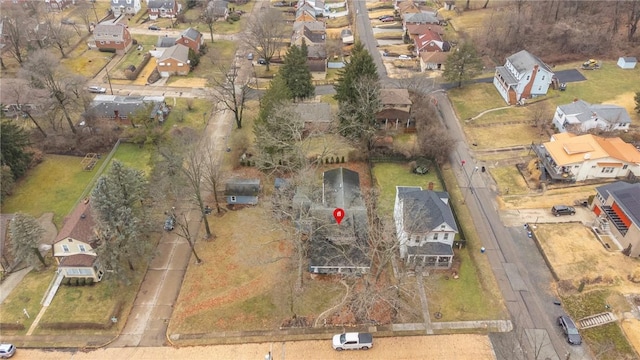 drone / aerial view with a residential view