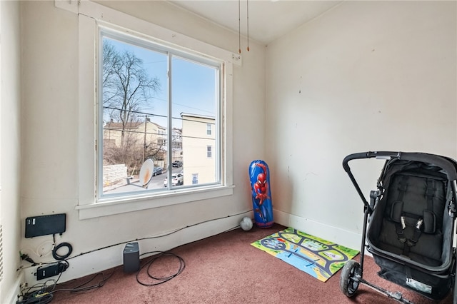 playroom with carpet