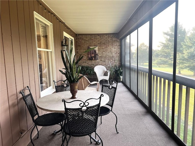 view of sunroom