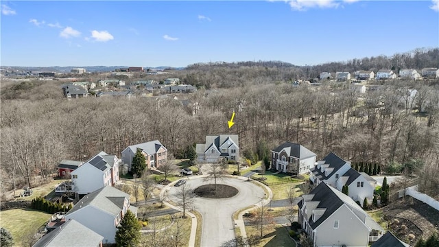 birds eye view of property featuring a residential view