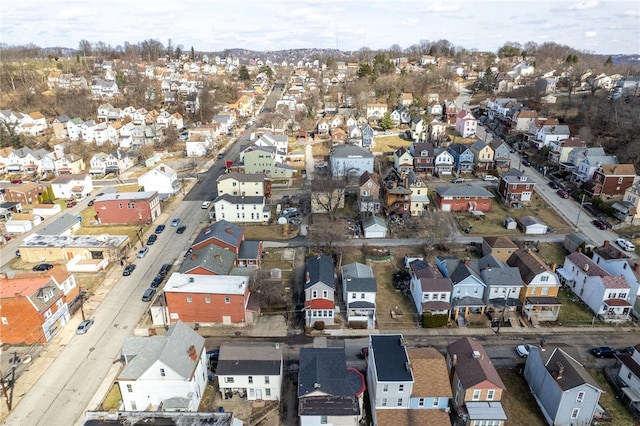 drone / aerial view with a residential view