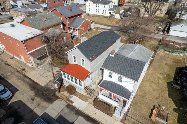 bird's eye view featuring a residential view