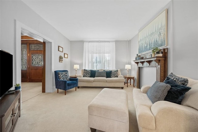 view of carpeted living room