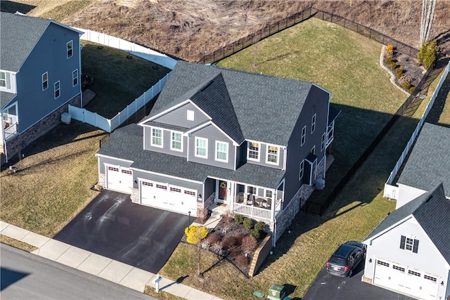 birds eye view of property