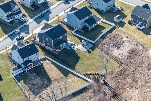 bird's eye view featuring a residential view