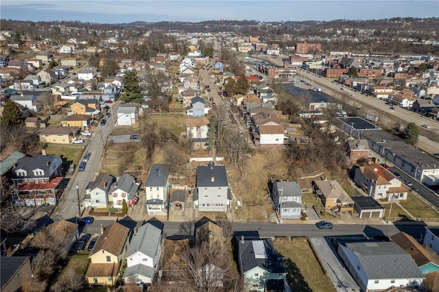 aerial view featuring a residential view