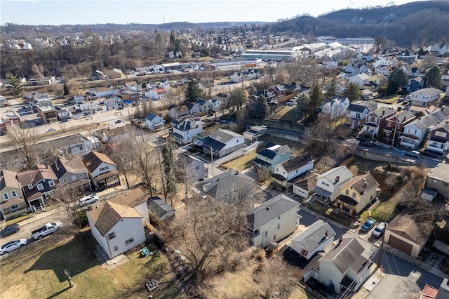 aerial view featuring a residential view