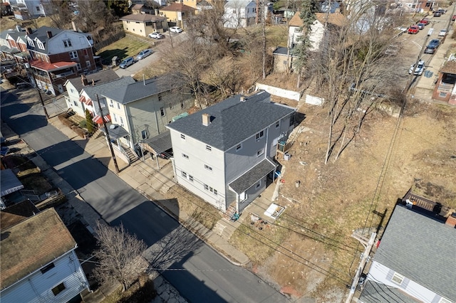 bird's eye view with a residential view