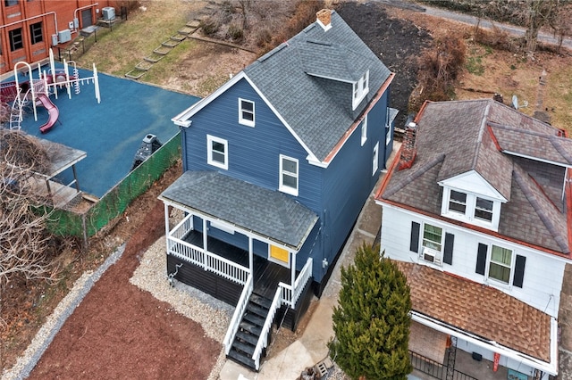 birds eye view of property