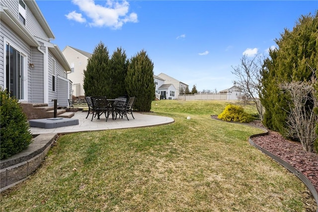 view of yard with a patio