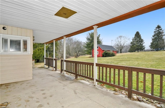 view of patio / terrace with an outdoor structure