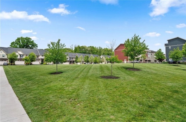 surrounding community featuring a residential view and a yard