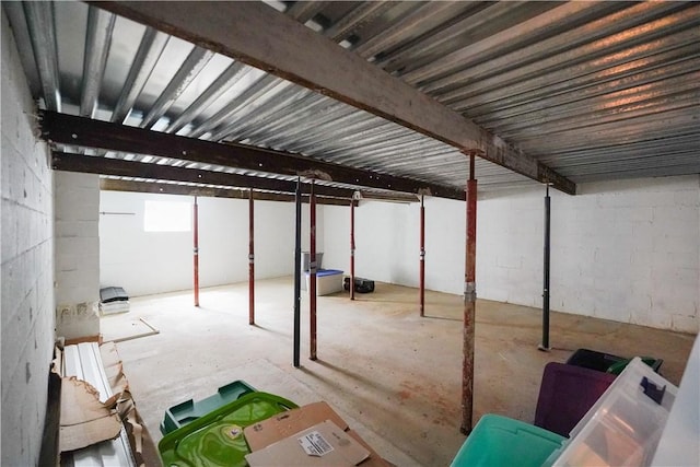 127 Stickle Rd, Chippewa Twp, PA 15010 - basement with concrete block wall