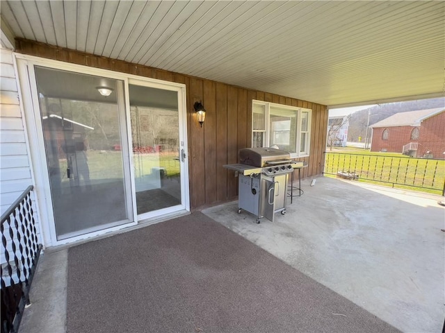 view of patio / terrace with area for grilling