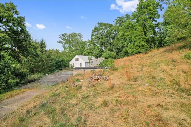 view of yard featuring driveway