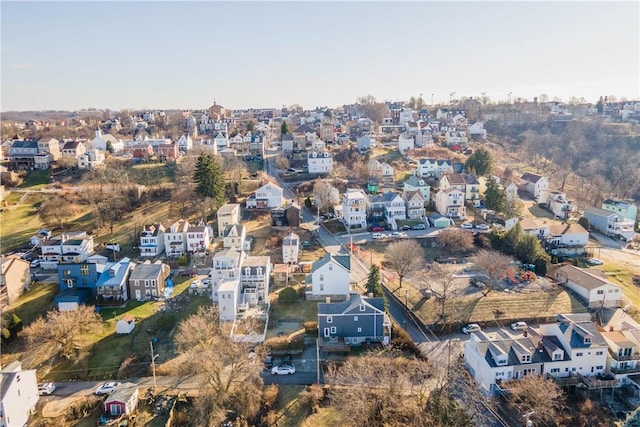 bird's eye view with a residential view