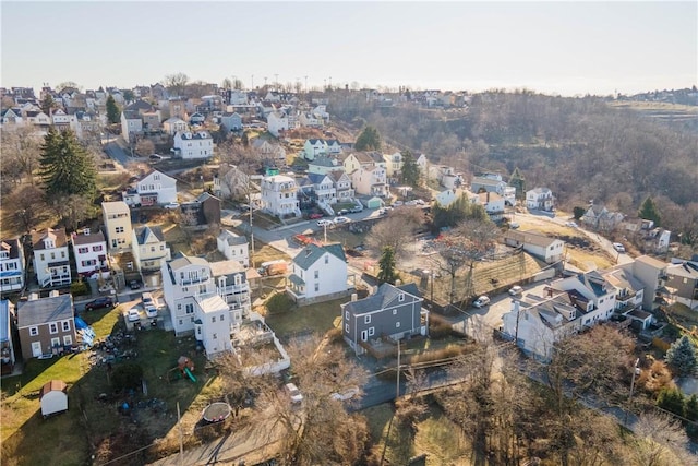 bird's eye view with a residential view