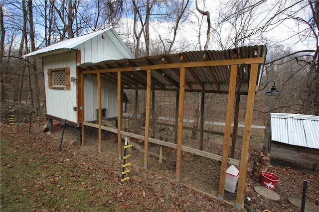 view of poultry coop