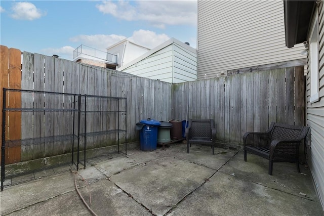 view of patio / terrace featuring a fenced backyard