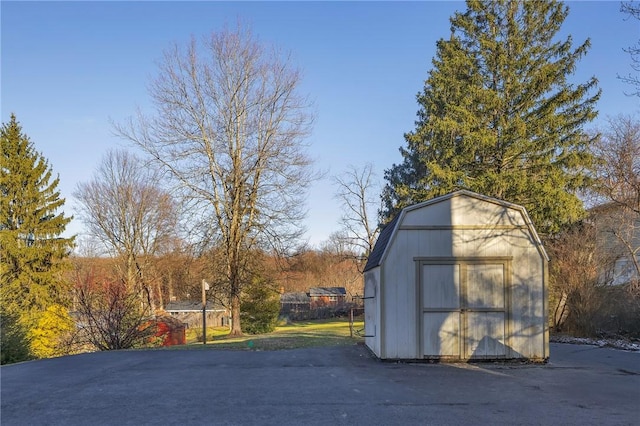 view of shed