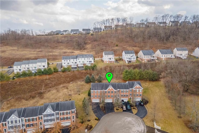 bird's eye view featuring a residential view