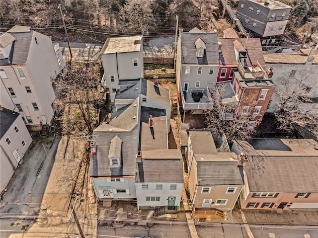 aerial view featuring a residential view