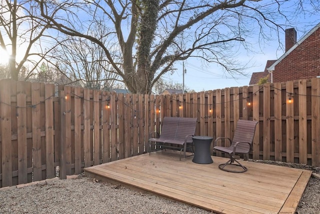 wooden deck with fence