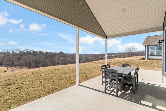 view of patio / terrace featuring outdoor dining space