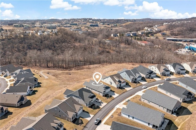 birds eye view of property featuring a residential view