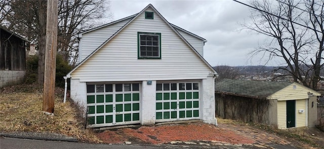 garage with a detached garage