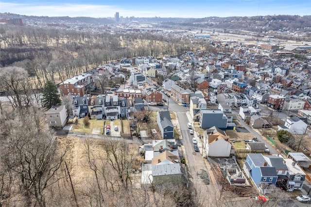 aerial view with a residential view