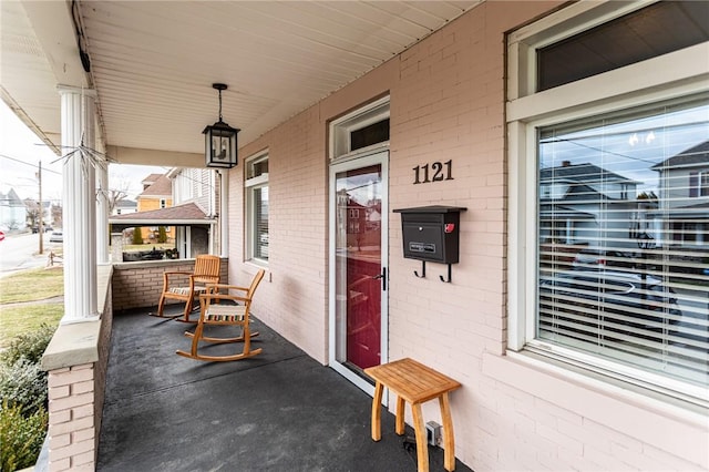 view of patio / terrace featuring covered porch