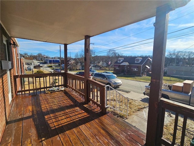 deck featuring a residential view