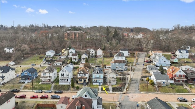 aerial view featuring a residential view