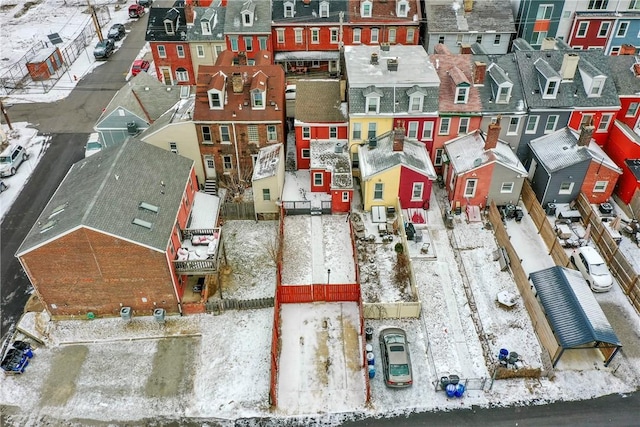 bird's eye view with a residential view