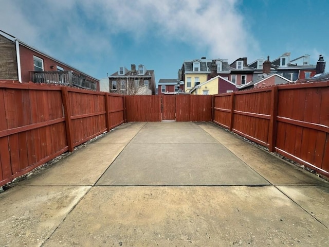 view of patio featuring a fenced backyard